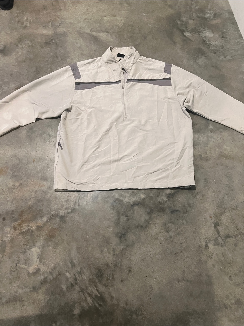 Nike Light Gray Pullover Jacket with Dark Gray Accents